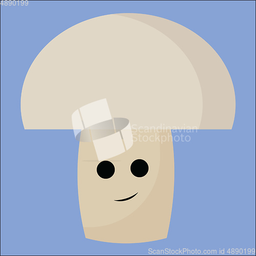 Image of Image of champignon -mushroom, vector or color illustration.