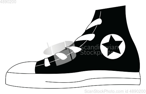 Image of Image of sneakers, vector or color illustration.