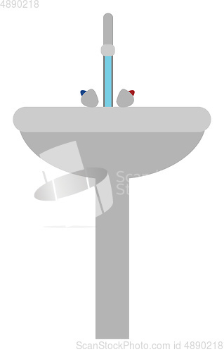 Image of Washbasin, vector or color illustration.