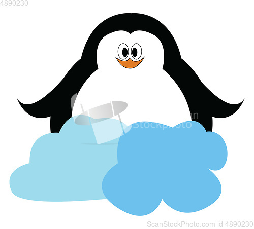 Image of Little penguin, vector or color illustration.