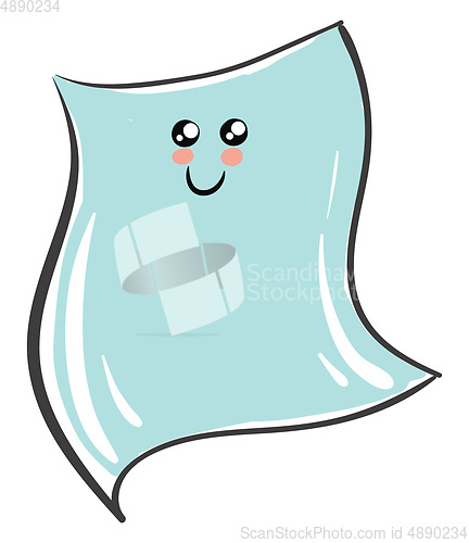 Image of Image of cute blanket, vector or color illustration.