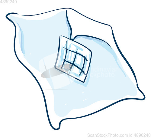 Image of Sky blue blanket, vector or color illustration.