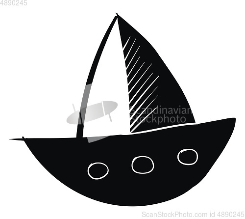 Image of Taboo boat, vector or color illustration.