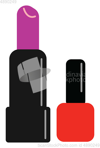 Image of Pink lipstick shade, vector or color illustration.