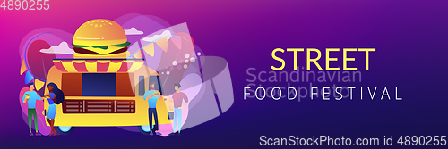 Image of Food festival concept banner header.