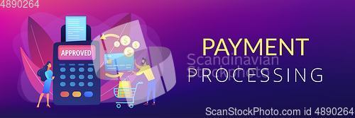 Image of Payment processing concept banner header