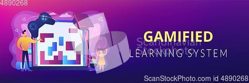 Image of Educational game concept banner header