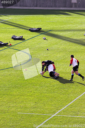 Image of USA Eagles vs Uruguay National Rugby Game - Players Warming Up