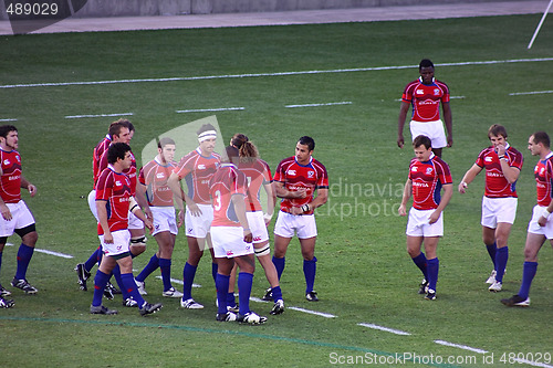 Image of USA Eagles vs Uruguay National Rugby Game - Before the Kick Off