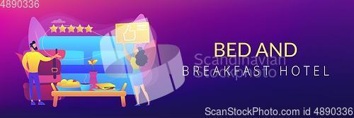 Image of Bed and breakfast concept banner header