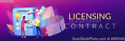 Image of Licensing contract concept banner header