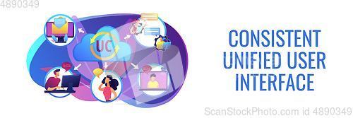 Image of Unified communication concept banner header