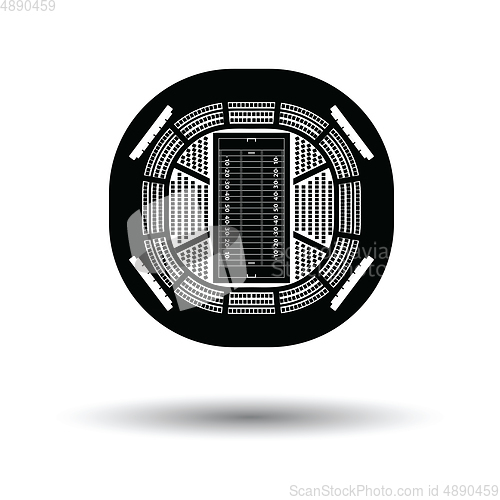 Image of American football stadium bird\'s-eye view icon