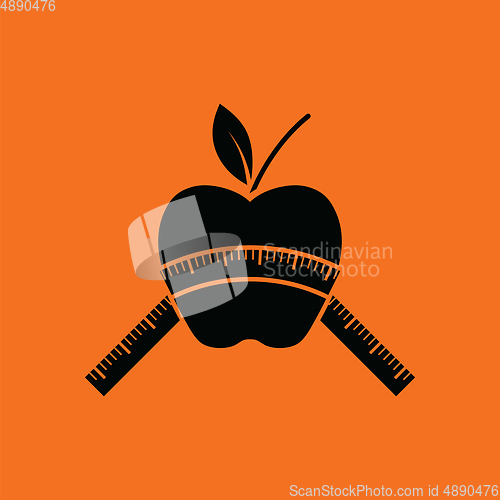 Image of Apple with measure tape icon