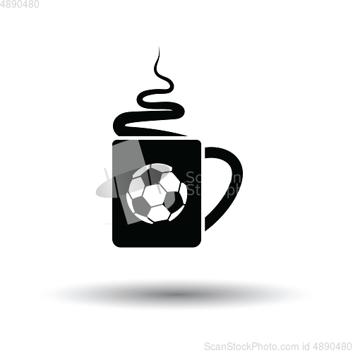 Image of Football fans coffee cup with smoke icon