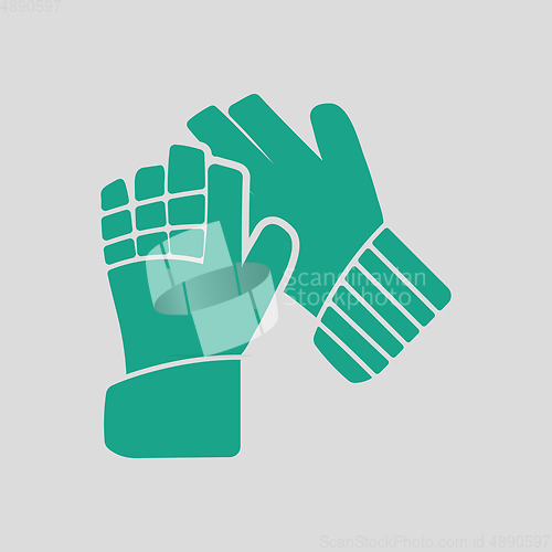 Image of Soccer goalkeeper gloves icon