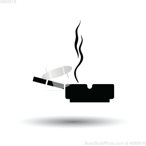 Image of Cigarette in an ashtray icon