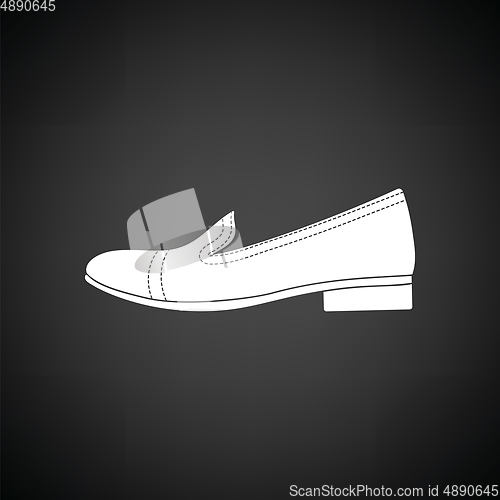 Image of Woman low heel shoe icon