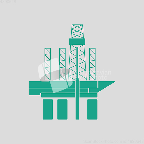 Image of Oil sea platform icon