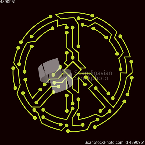 Image of Electric scheme of Pacifist symbol