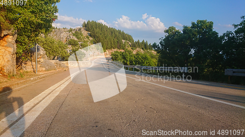 Image of Low angle view of rural road somewhere in Croatia