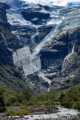 Image of Beautiful Nature Norway Glacier Kjenndalsbreen.