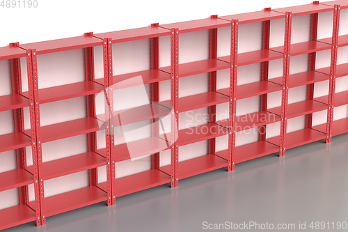 Image of Metal shelving units