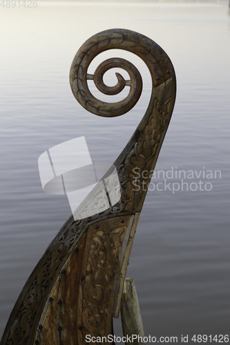 Image of Oseberg Vikingship detail