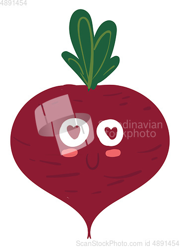 Image of Romantic beet, vector or color illustration.