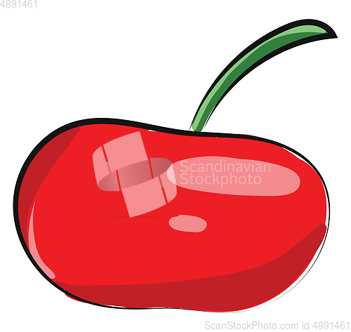 Image of Red apple, vector or color illustration.