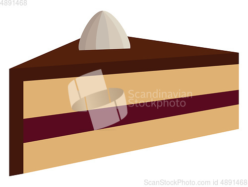 Image of Piece of cake, vector or color illustration.