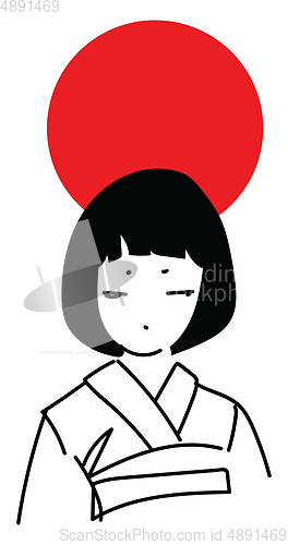 Image of Kimono, vector or color illustration.