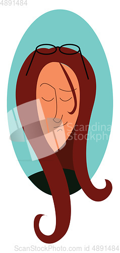 Image of  A color illustration of an irritated woman, vector or color ill