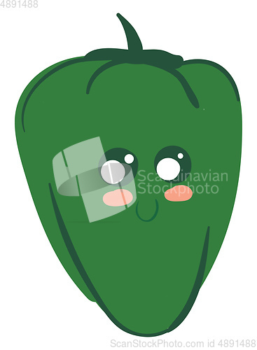 Image of Image of cute pepper - red pepper, vector or color illustration.