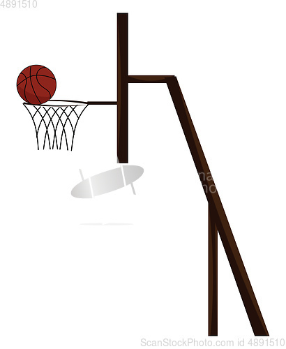 Image of Image of basketball backboard, vector or color illustration.