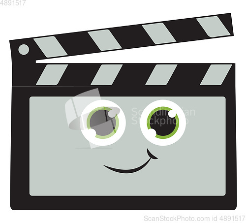 Image of Movie clapper, vector or color illustration.