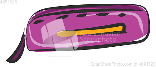 Image of Pencil case, vector or color illustration.