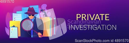 Image of Private investigation concept banner header