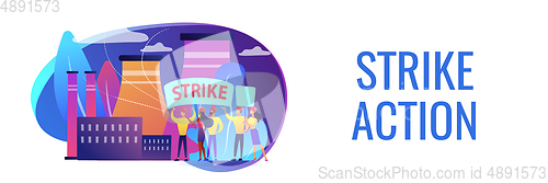 Image of Strike action concept banner header.