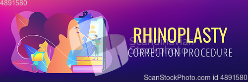 Image of Rhinoplasty concept banner header.