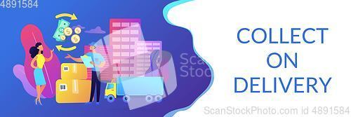 Image of Cash on delivery COD concept banner header