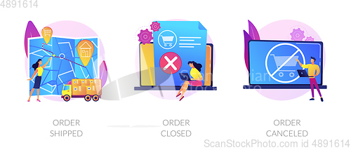 Image of E-commerce shipping vector concept metaphors