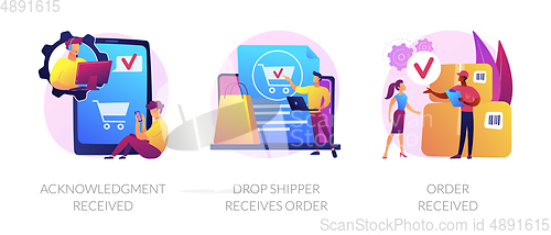 Image of Order processing vector concept metaphors