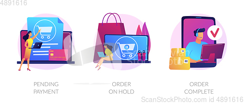 Image of Onine shopping details vector concept metaphors