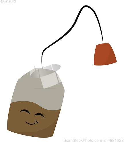 Image of Tea bag, vector or color illustration.