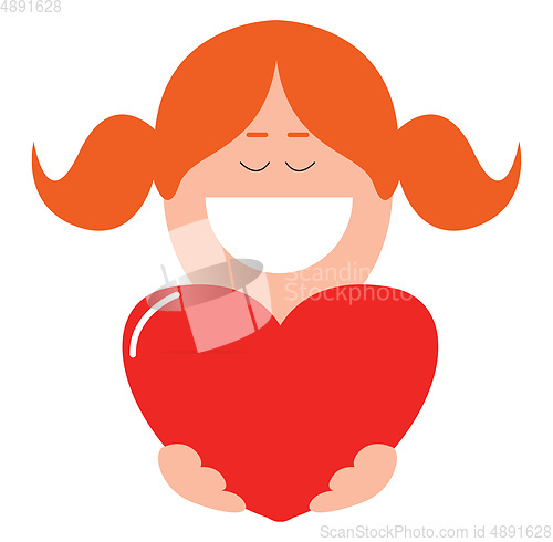 Image of Heart balloon, vector or color illustration.