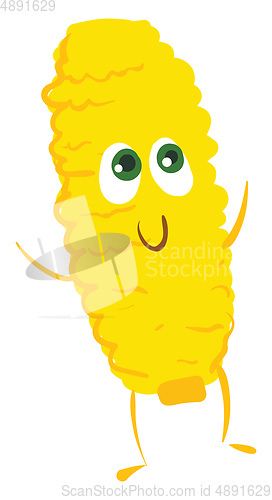 Image of Happy corn , vector or color illustration.