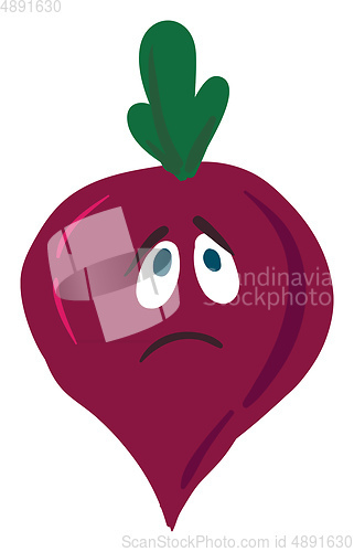 Image of Sad beet, vector or color illustration.