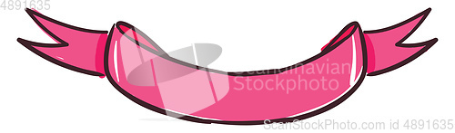 Image of Pink ribbon, vector or color illustration.