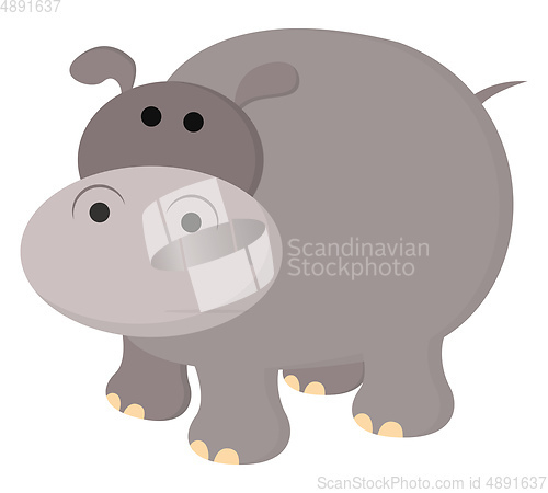 Image of Hippopotamus, vector or color illustration.